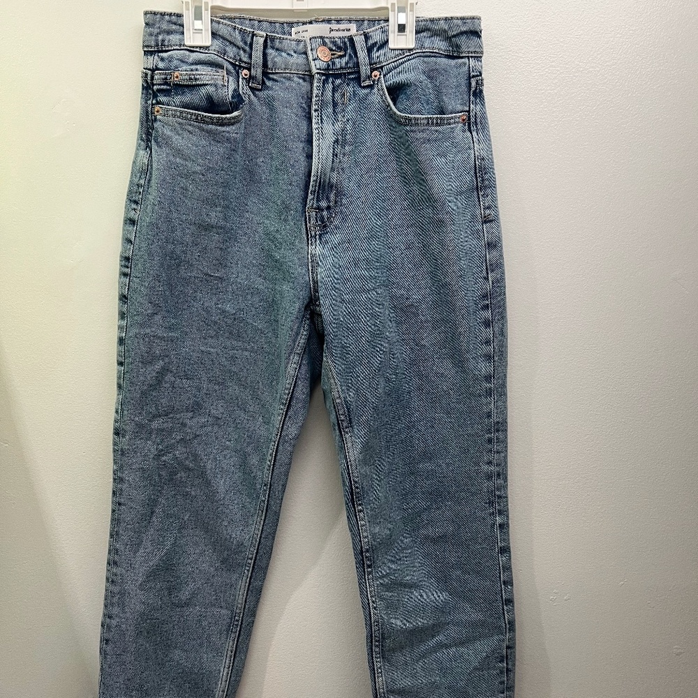 Stradivarius Petite Cotton Slim Mom Jeans